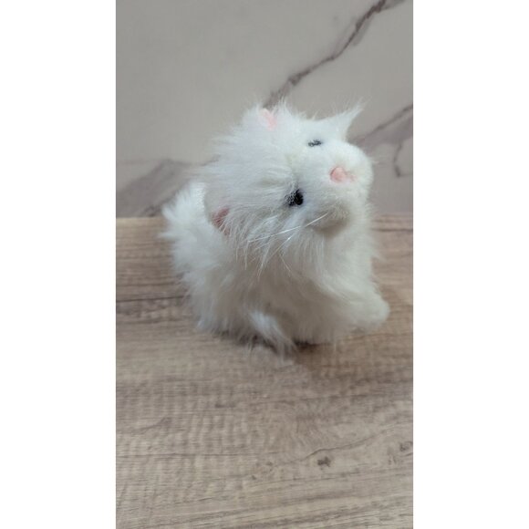 Ganz White Fluffy Cat Plush Toy 8" soft Stuffed Animal Blue eyes - Picture 5 of 9